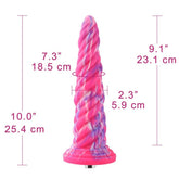 HiSmith 10 Inch Silicone Monster Series Pink Awl – Flexible Silicone Dildo Sex Machine Attachments